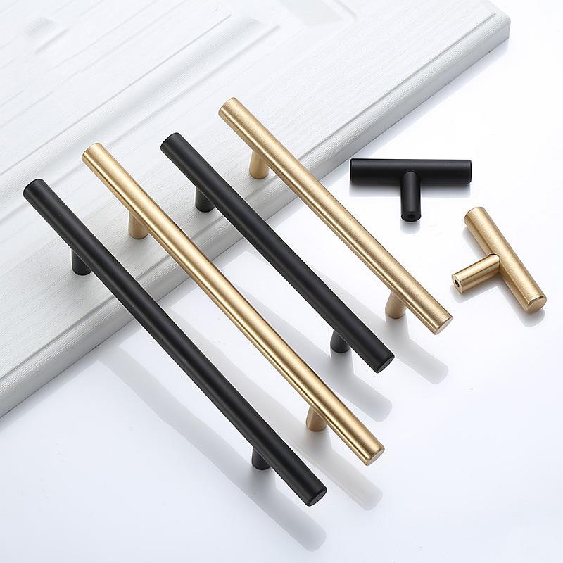 Furniture Hardware Gold - Poignées de placard droites brossées en