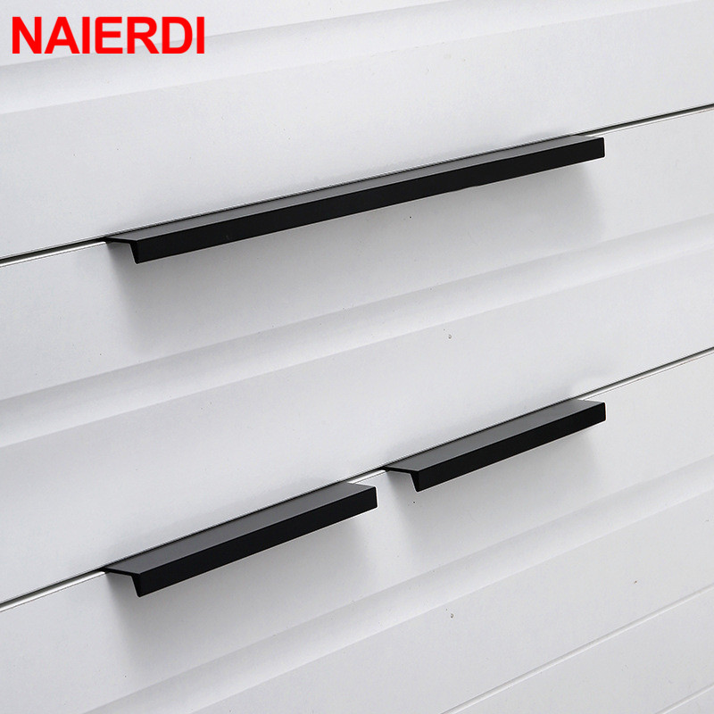 Furniture Hardware Gold - NAIERDI or noir caché armoire tire