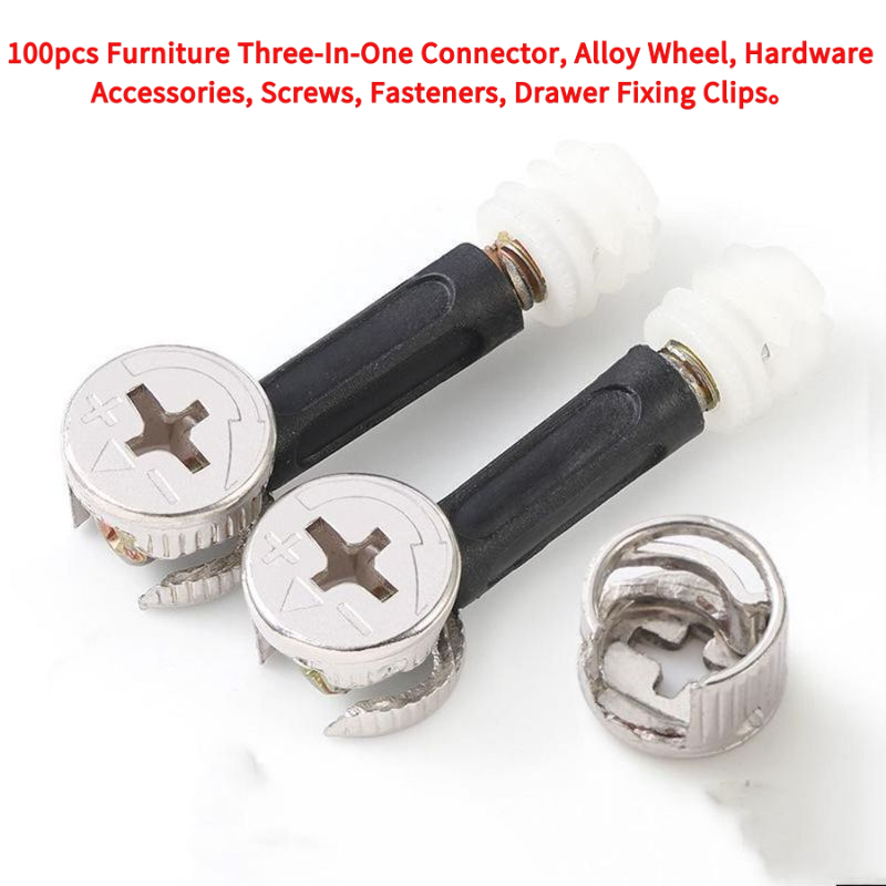 Furniture Hardware Fixing Screws - Connecteurs trois-en-un pour meubles, roues en