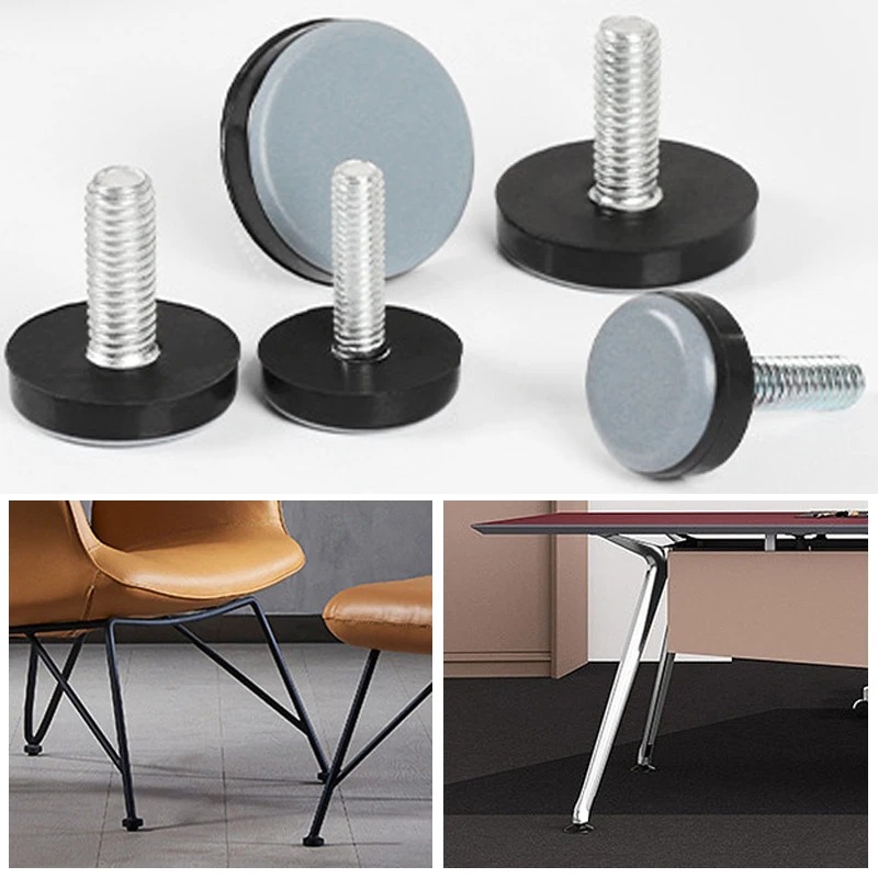 Furniture Leg Set - Niveleurs à filetage rond M6/M8, vis