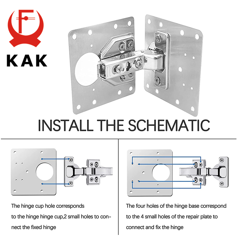 KAK 8 pièces plaque de réparat - Furniture Hardware Fixing Screws avis et prix
